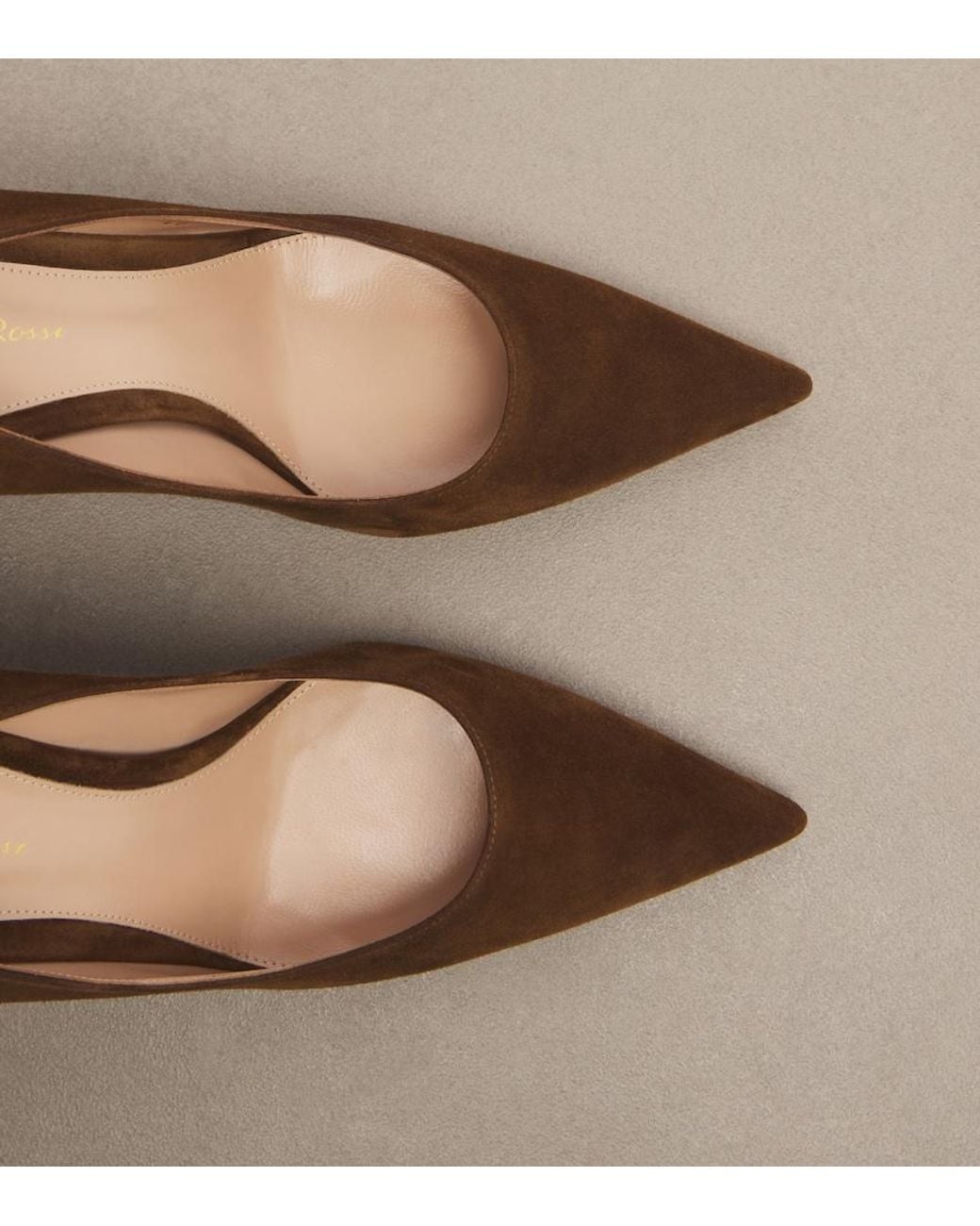 Gianvito Rossi Brown Piper Suede Pumps
