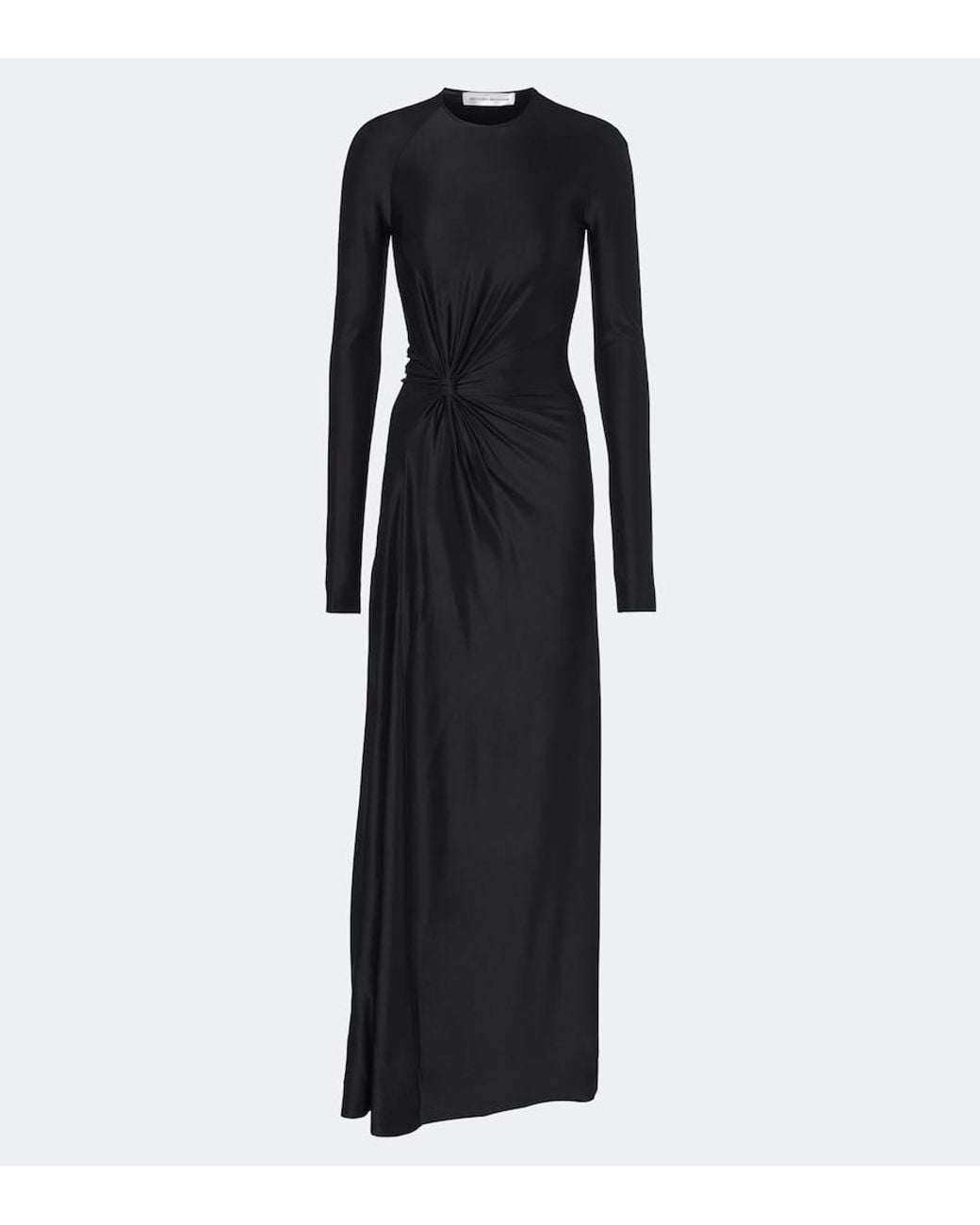 Victoria Beckham Black Florence Gathered Jersey Gown