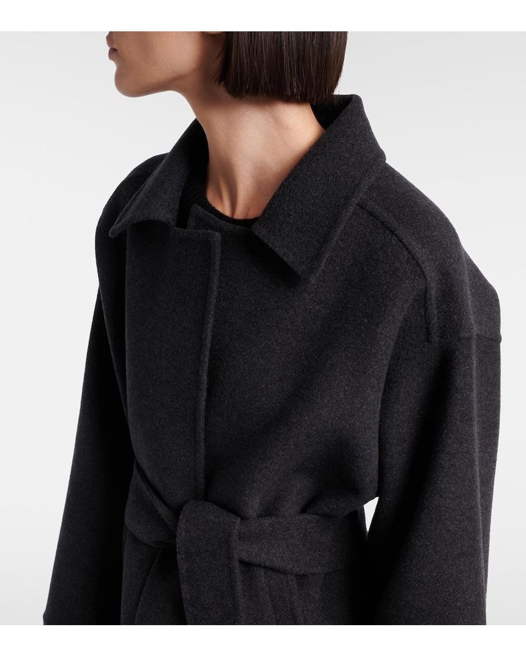 Khaite Black Alder Belted Wool Jacket