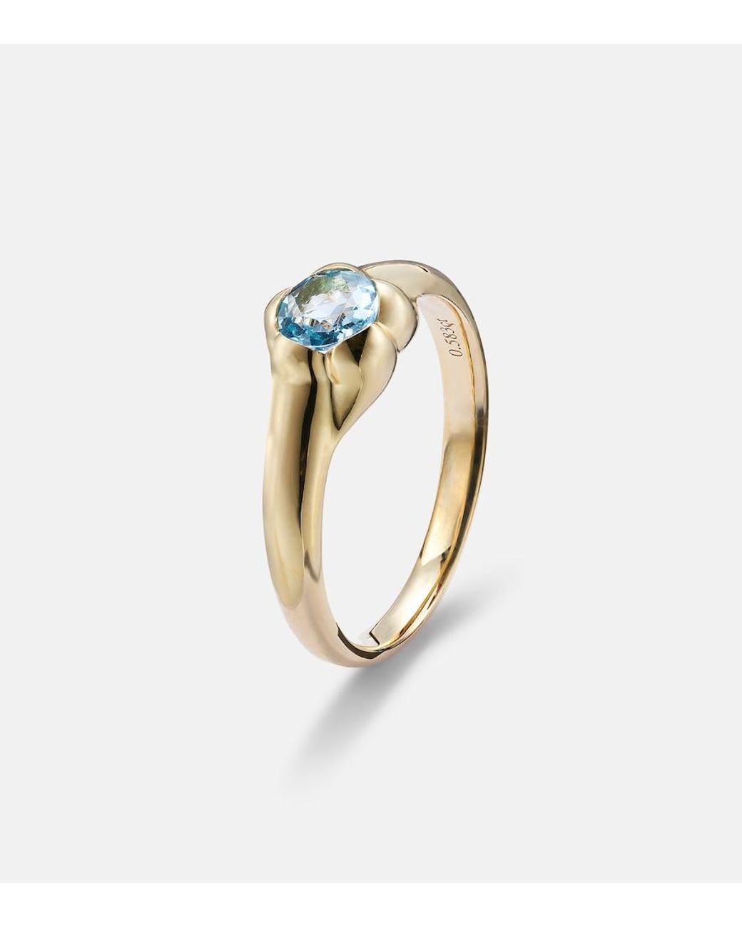 STONE AND STRAND White Morrison 14Kt Ring With Topaz