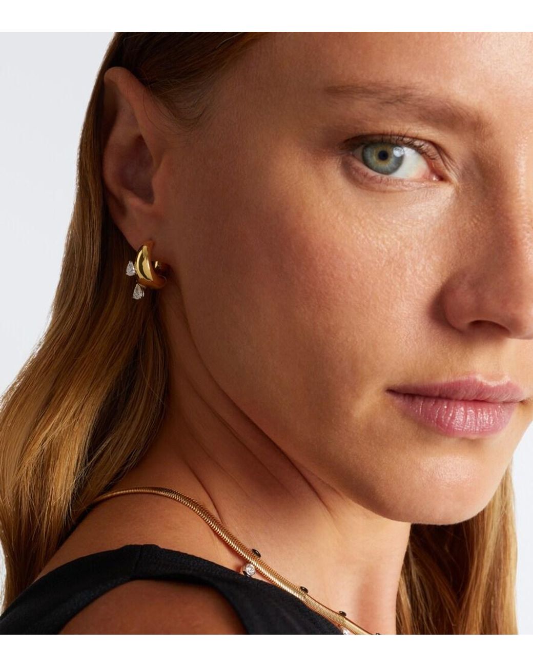 Nikos Koulis Metallic Me 18Kt Earrings With Diamonds