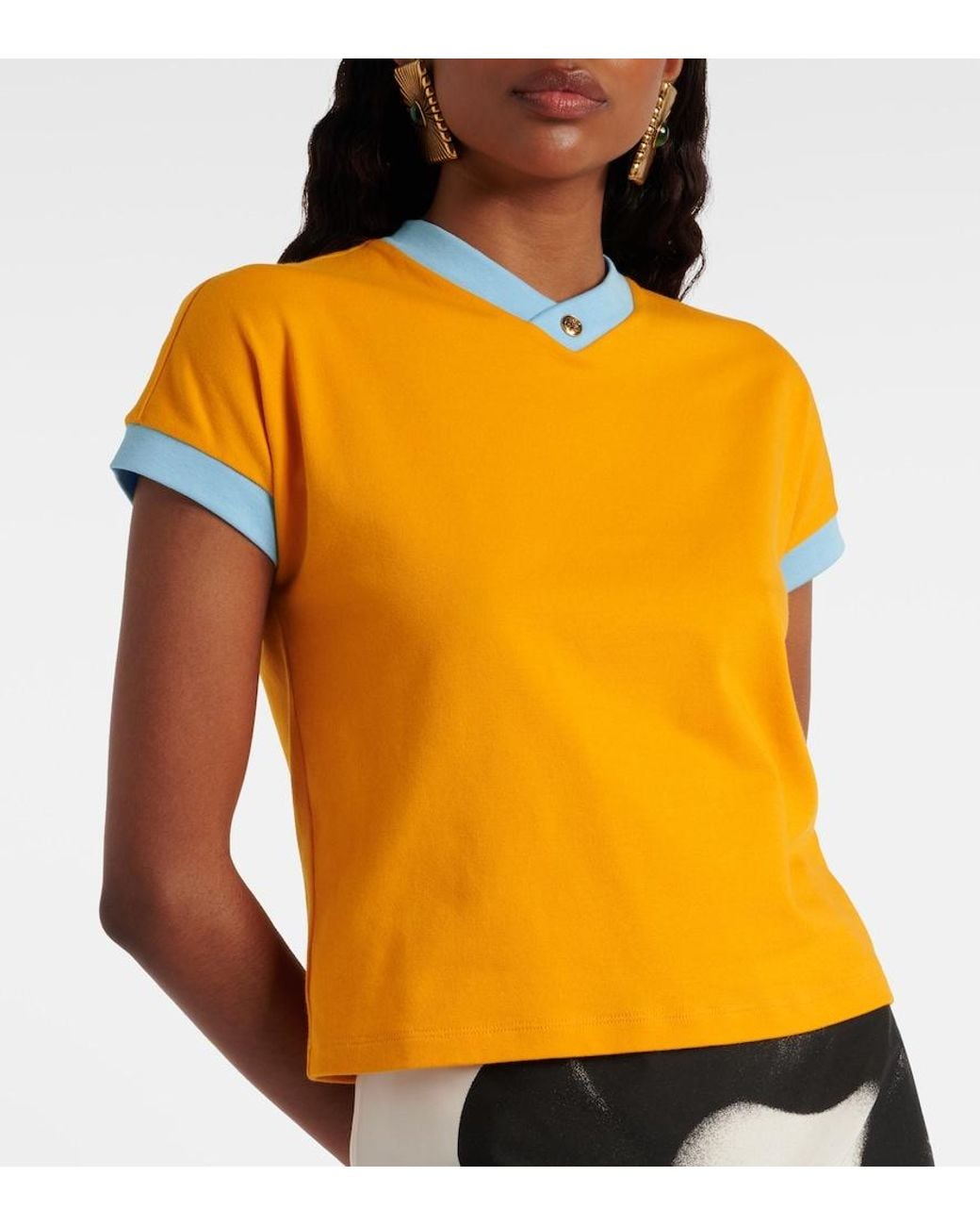 Versace Yellow Medusa Cotton-Blend Jersey T-Shirt