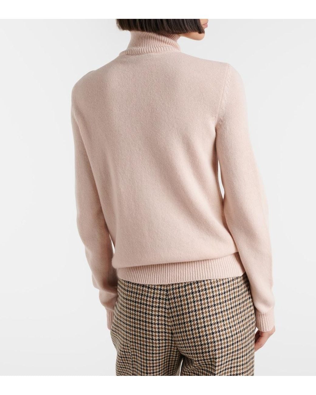 Valentino Garavani Pink Cutout Gathered Virgin Wool Turtleneck Sweater