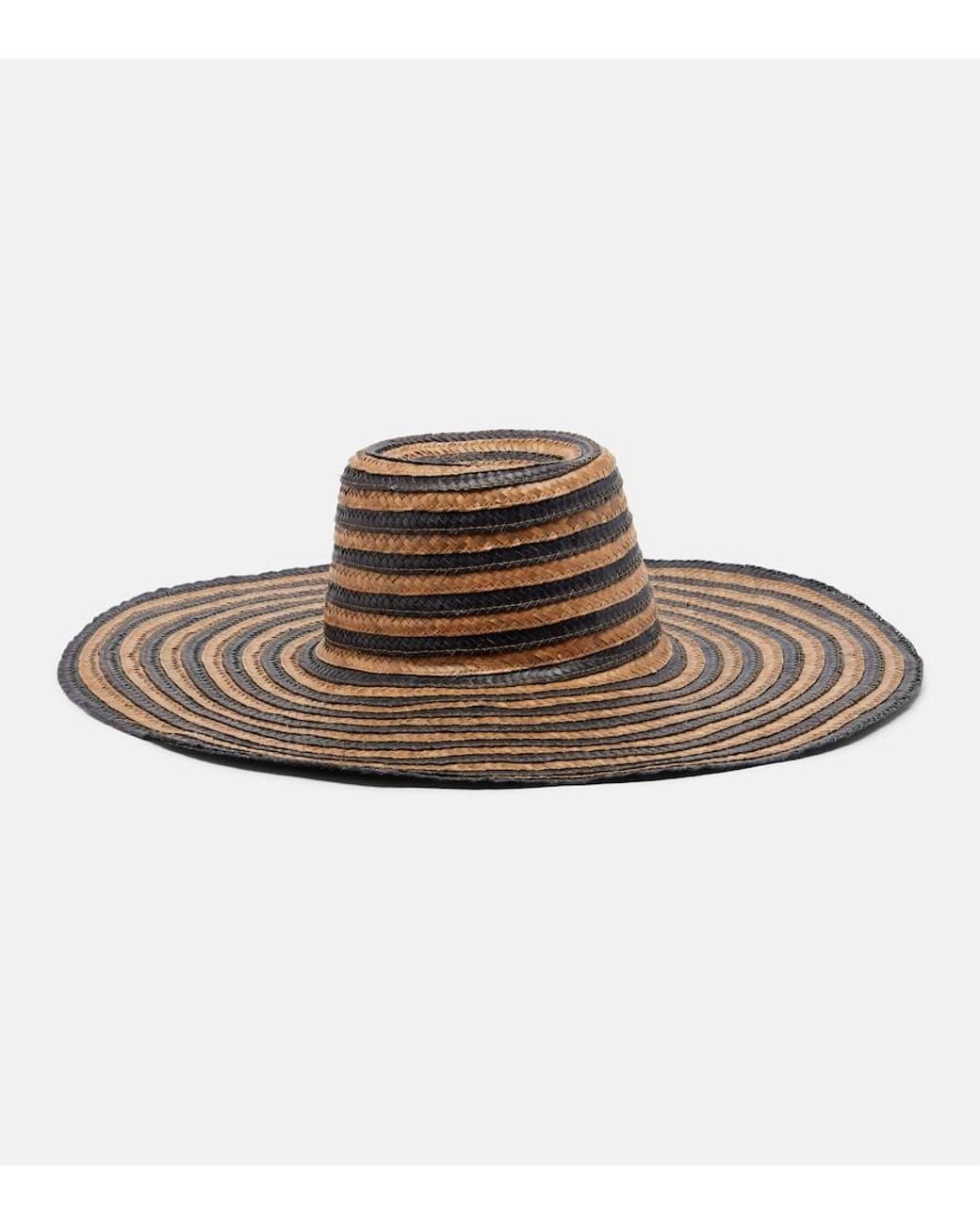 Poupette Brown Angel Striped Sun Hat
