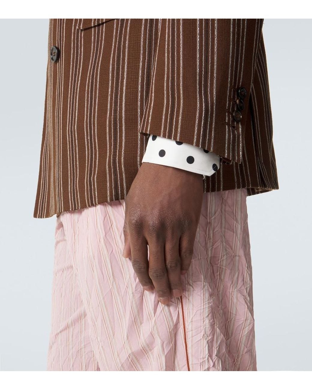 Dolce & Gabbana Brown Striped Blazer for men