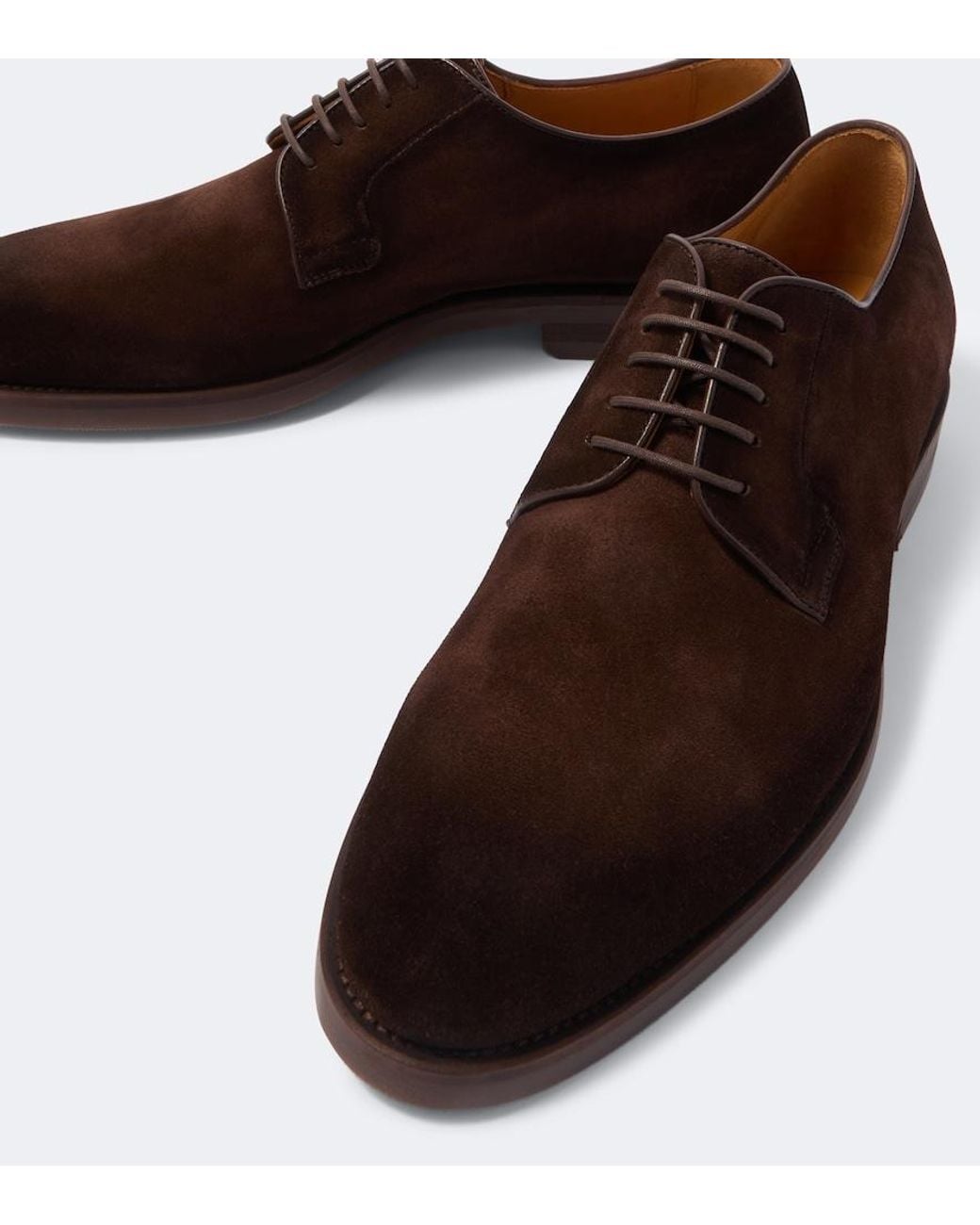 Magnanni Shoes Brown Carbonne Suede Oxford Shoes for men