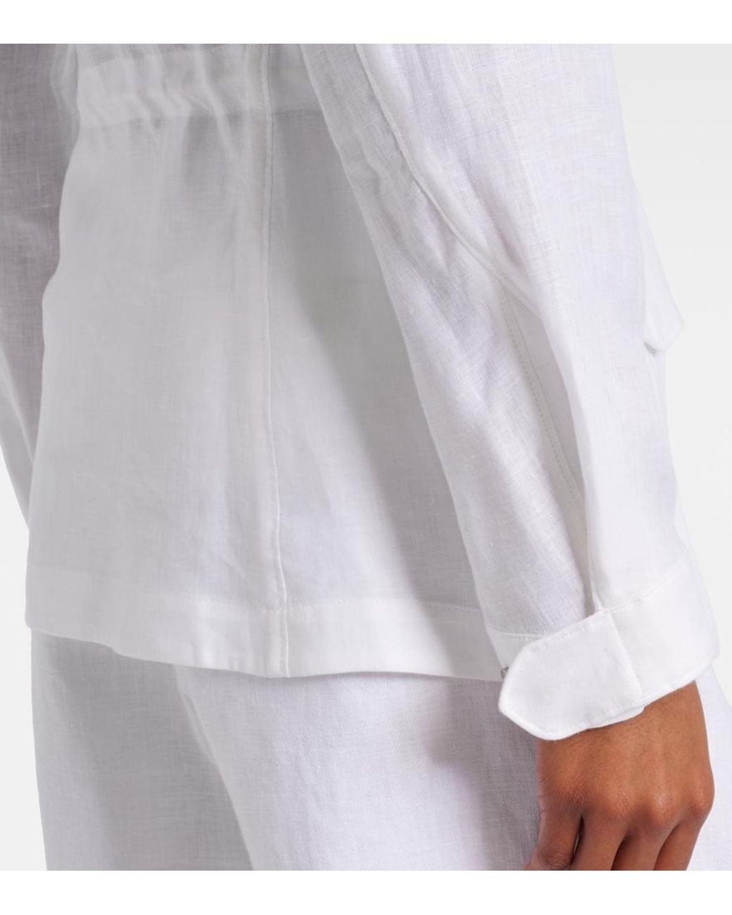 Loro Piana White Traveller Linen Jacket