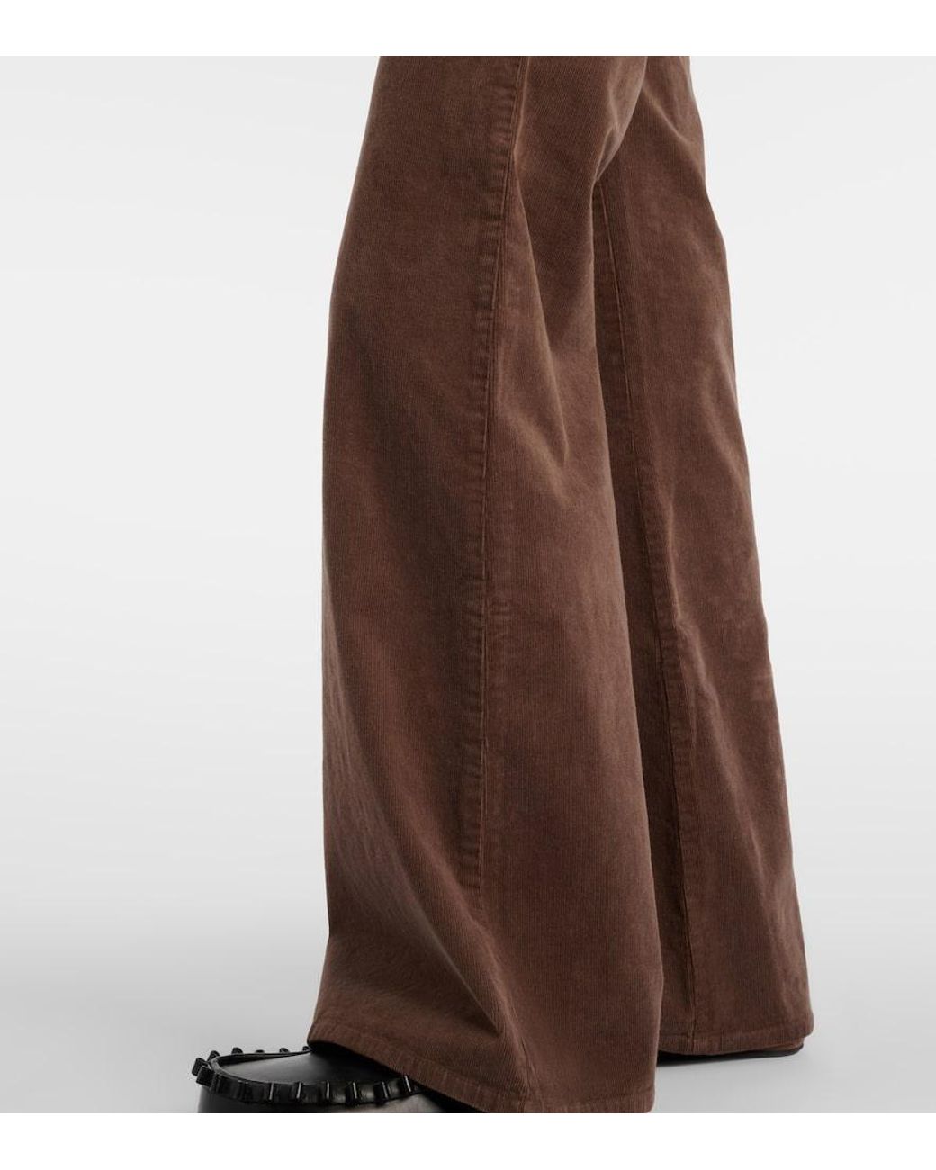 Nili Lotan Brown Florence Cotton-Blend Corduroy Bootcut Pants