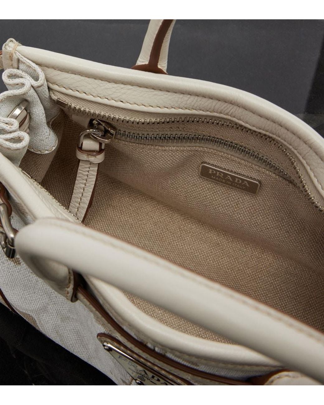 Borsa Bonnie Small di Prada in White