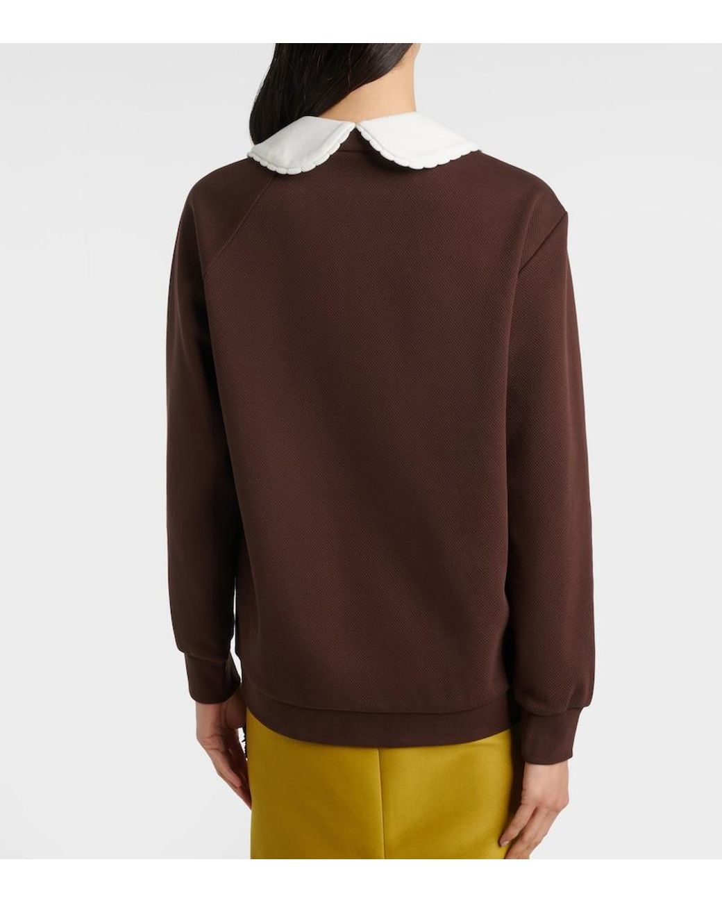 ShuShu/Tong Brown Logo Cotton-Blend Sweatshirt
