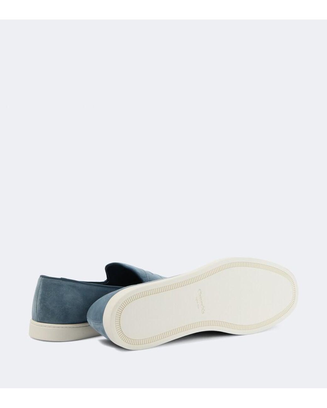 Church's Blue Pebbles Suede Penny Loafers for men