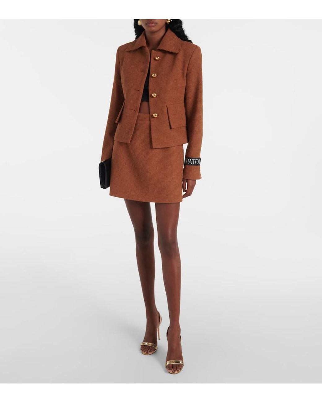Patou Brown Iconic Wool And Cotton-Blend Jacket