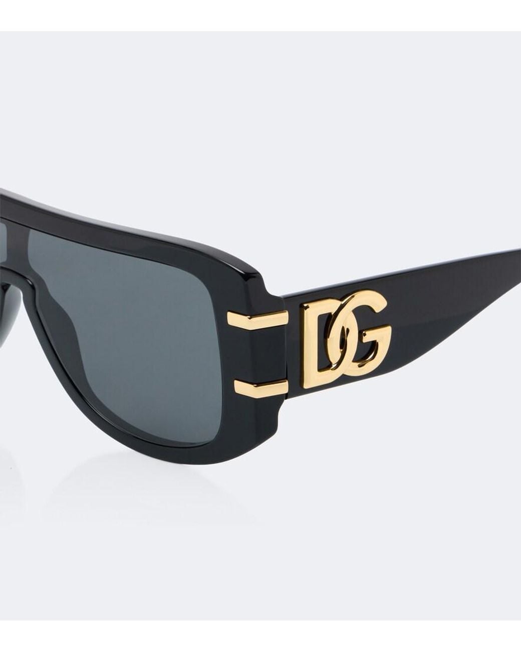 Dolce & Gabbana Gray Dg Griffe Flat-Top Sunglasses