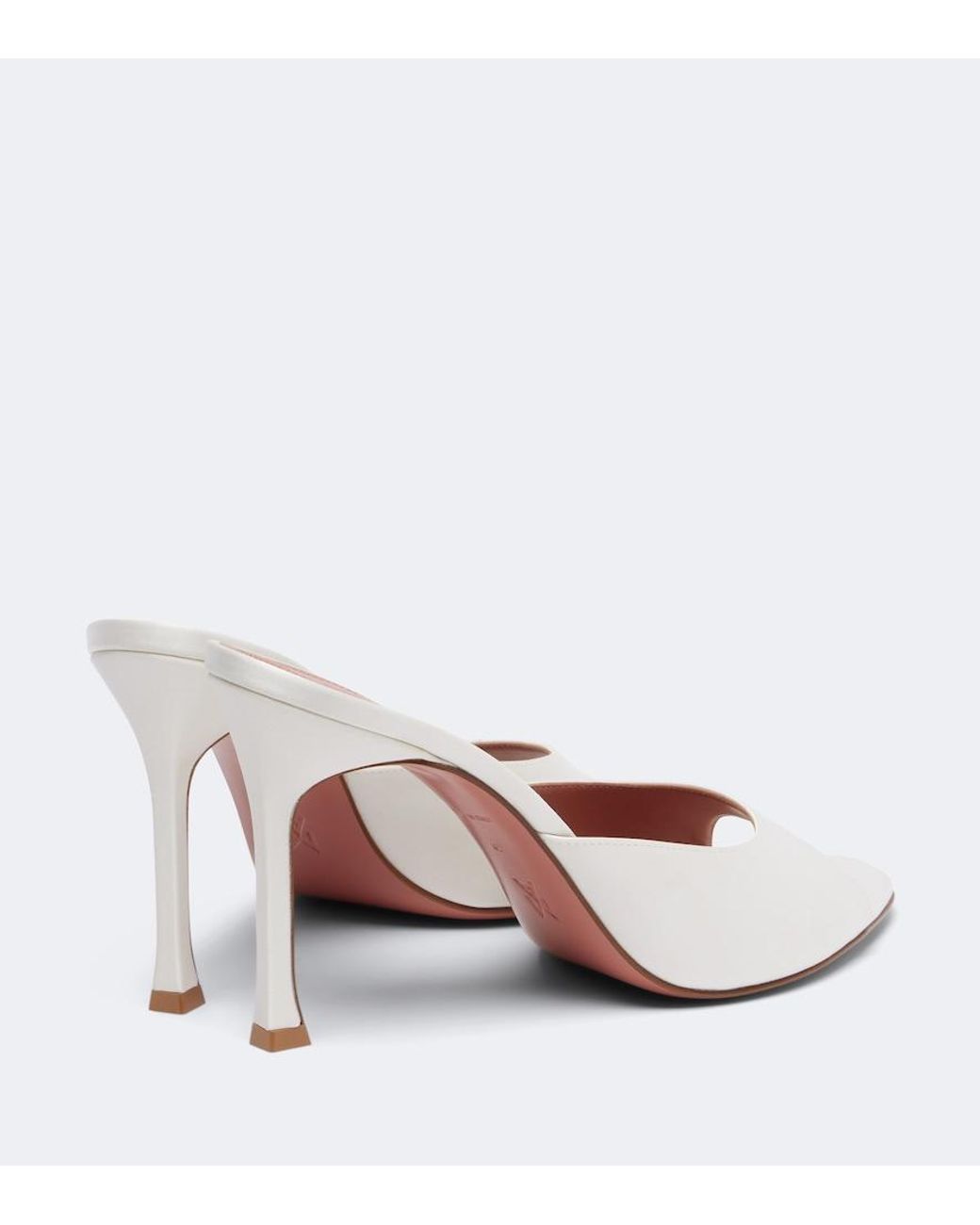 AMINA MUADDI Pink Alexa Satin Mules