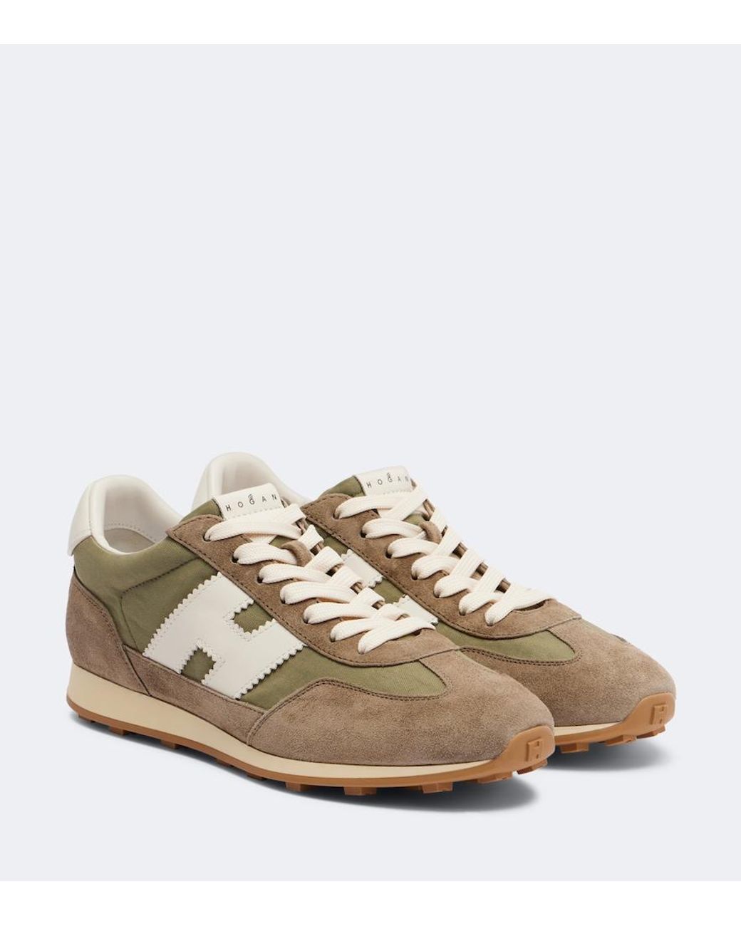 Hogan Natural Athletic Suede Sneakers
