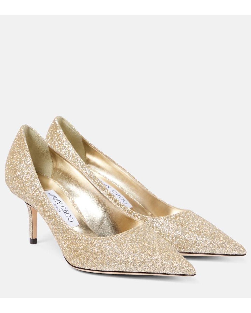 Jimmy Choo Natural Love 65 Glitter Pumps