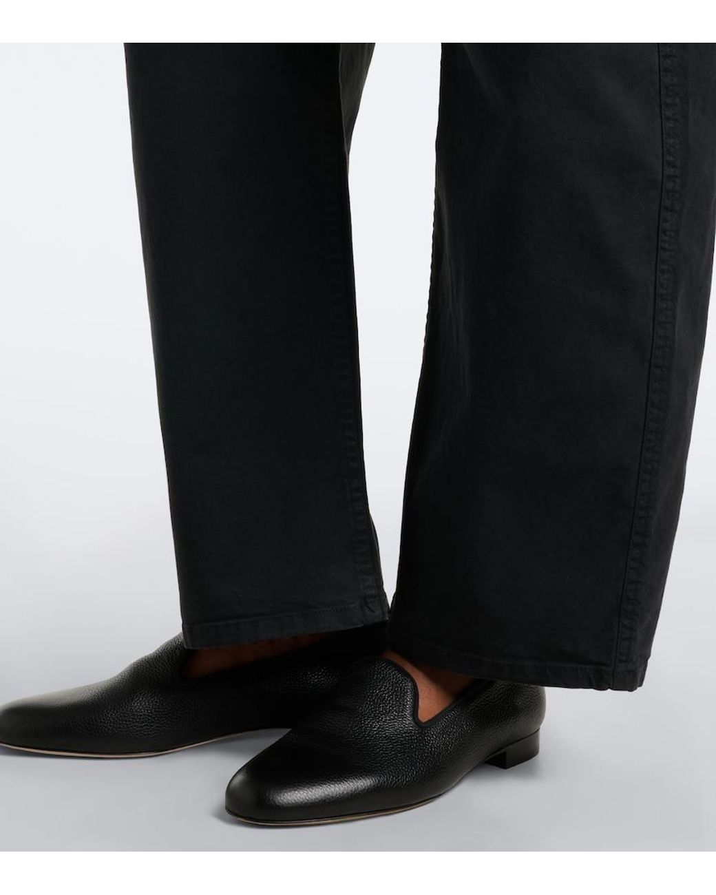 Nili Lotan Blue Tribeca Cotton Twill Barrel-Leg Pants