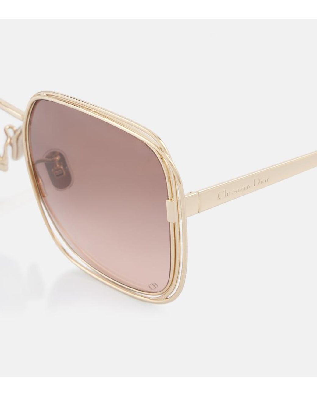 Dior Pink Fildior S1U Square Sunglasses