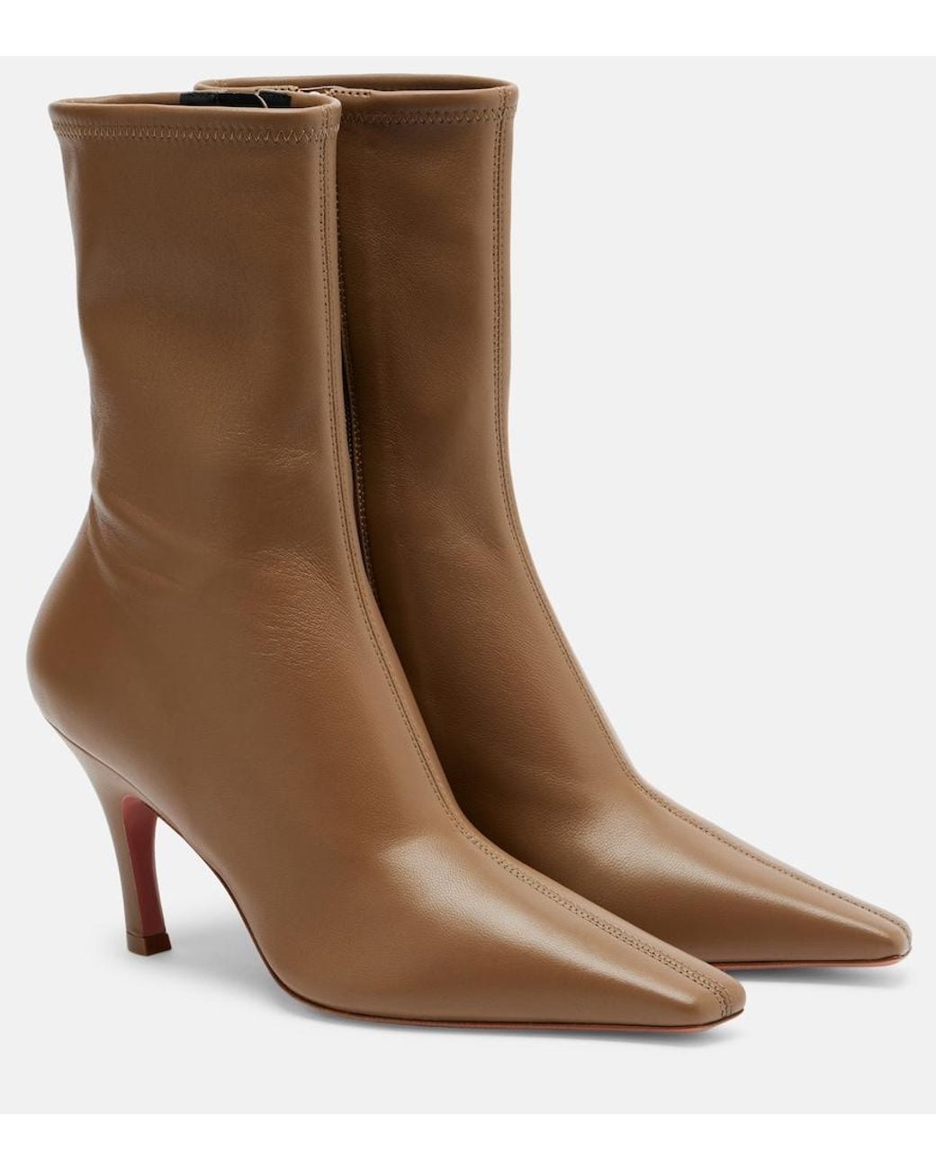 AMINA MUADDI Brown Jamie Leather Ankle Boots