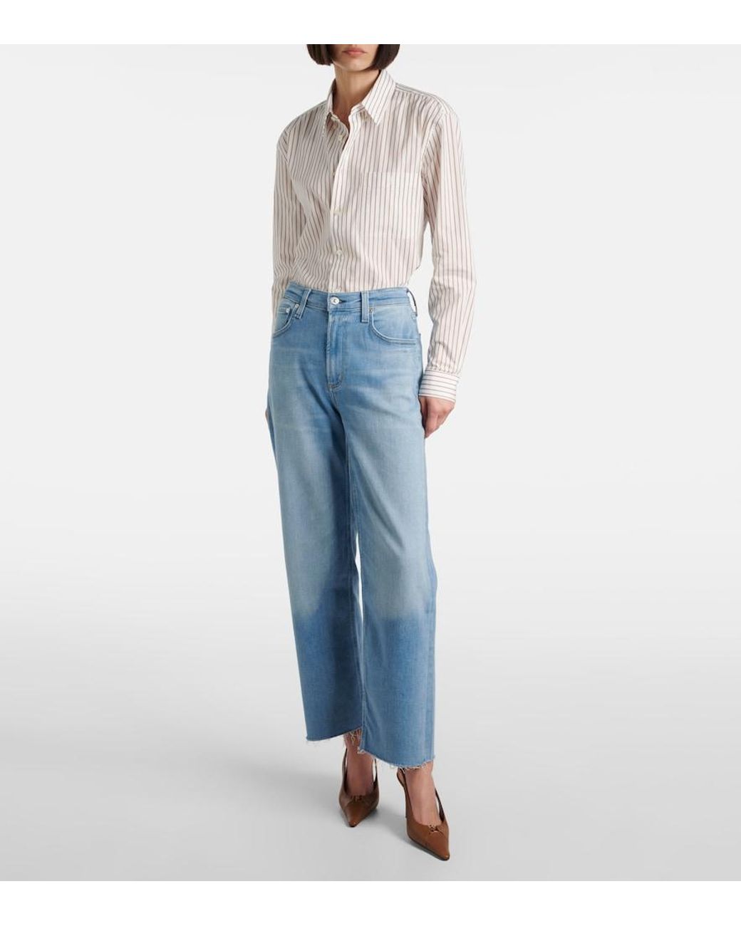 Citizens of Humanity Blue Palma High-Rise Straight Jeans