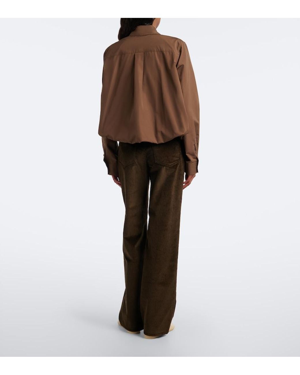Loewe Brown Cotton Corduroy Straight Pants