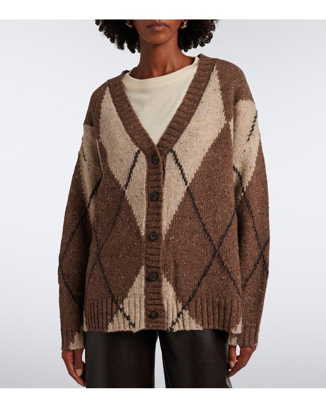 Altuzarra Brown Ramblers Wool And Alpaca-Blend Cardigan