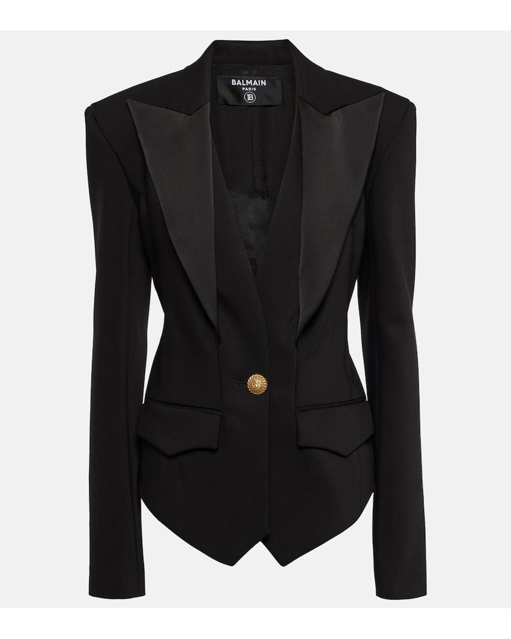 Blazer Droit Balmain en coloris Black