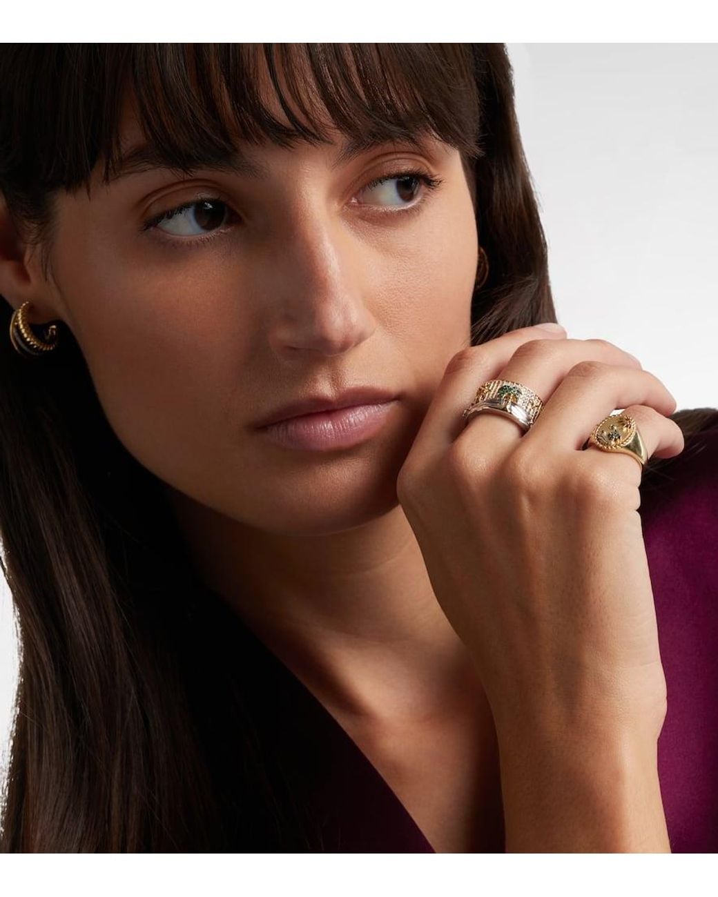 Yvonne Léon White Ring La Plage Aus 9Kt Gelbgold (375/1000) Mit Edelsteinen