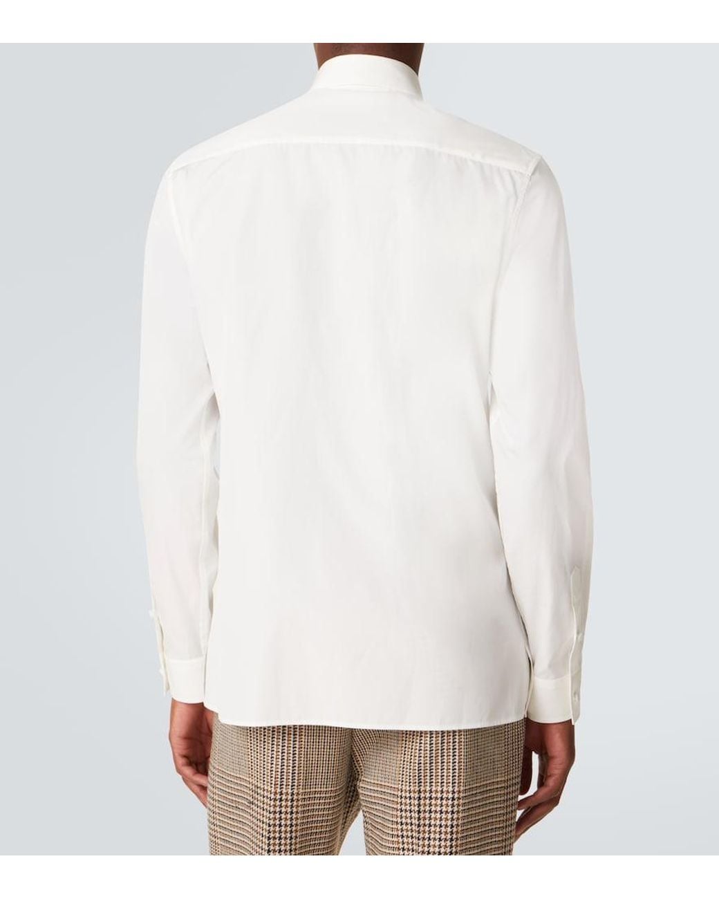 Valentino Garavani White Cotton Poplin Shirt for men