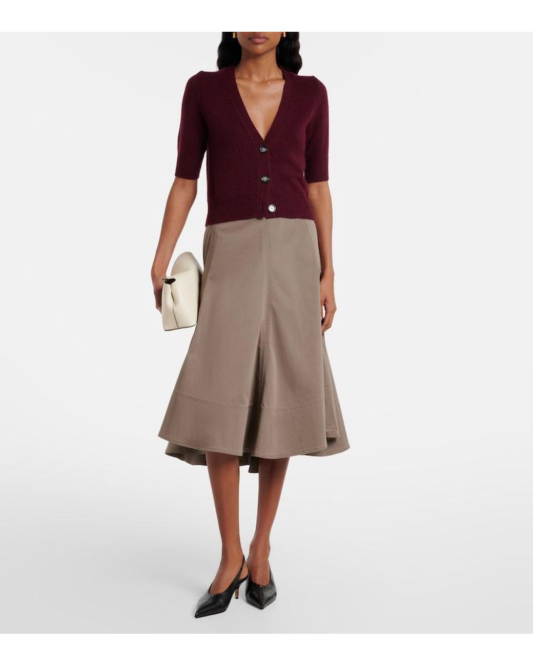 Jardin Des Orangers Red Cashmere Cardigan