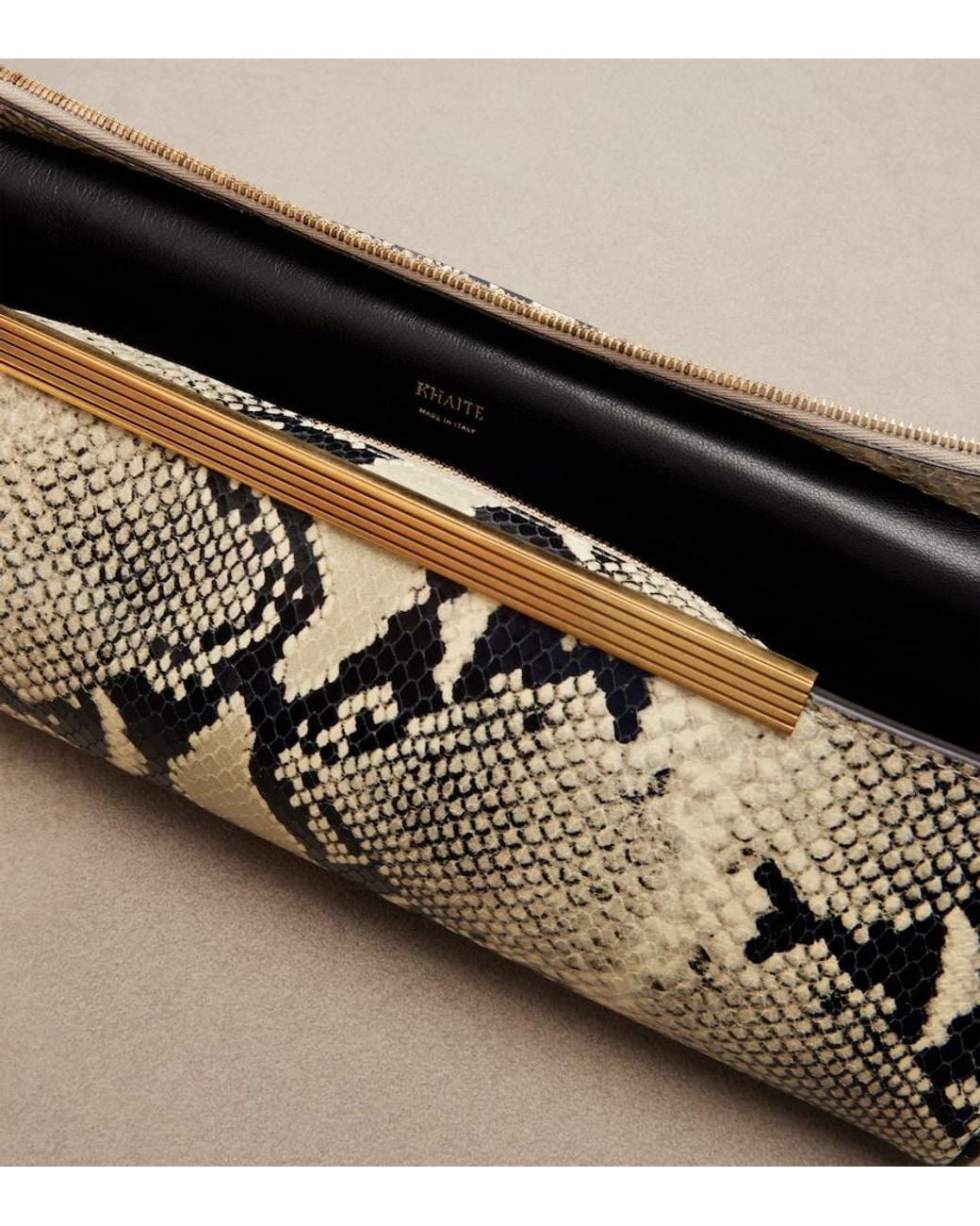 Khaite Metallic Donna Leather Clutch