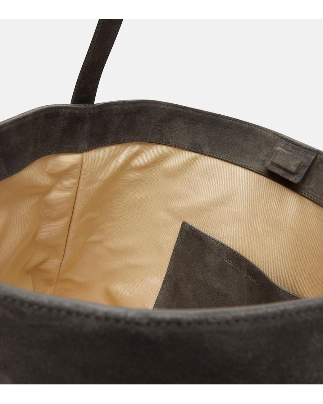Aesther Ekme Gray Sac Supple Large Suede Tote Bag