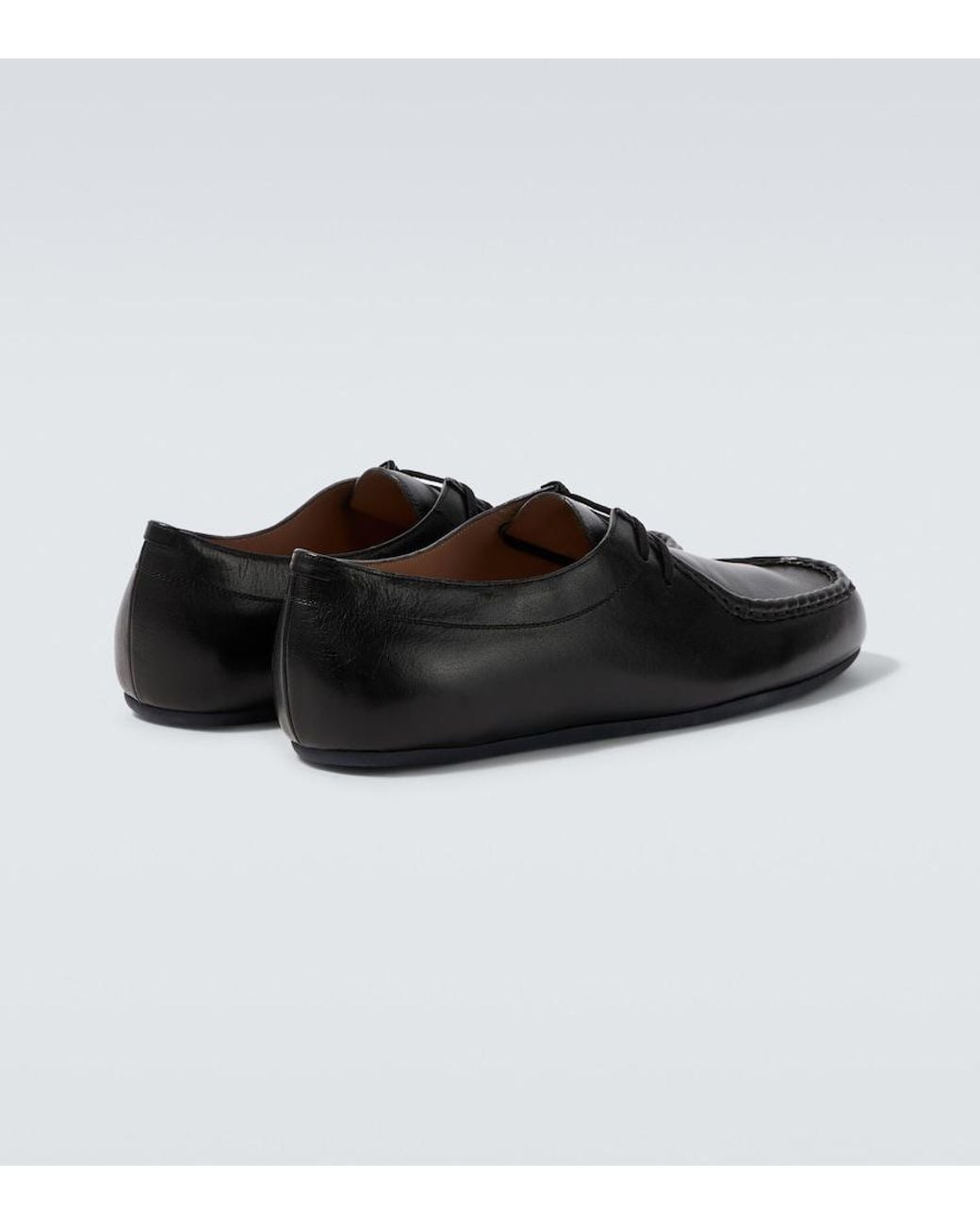 Jil Sander Black Hood Leather Lace-Up Shoes for men