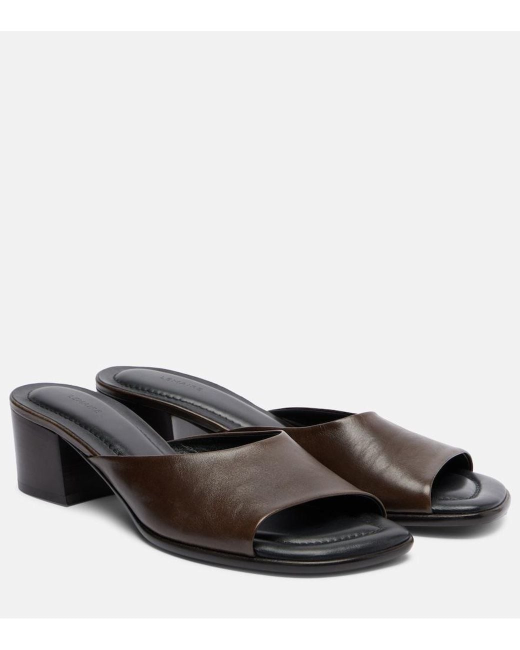 Lemaire Black 55 Leather Mules