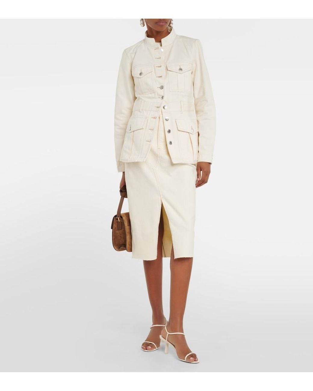 Veronica Beard Natural Tika Denim Jacket