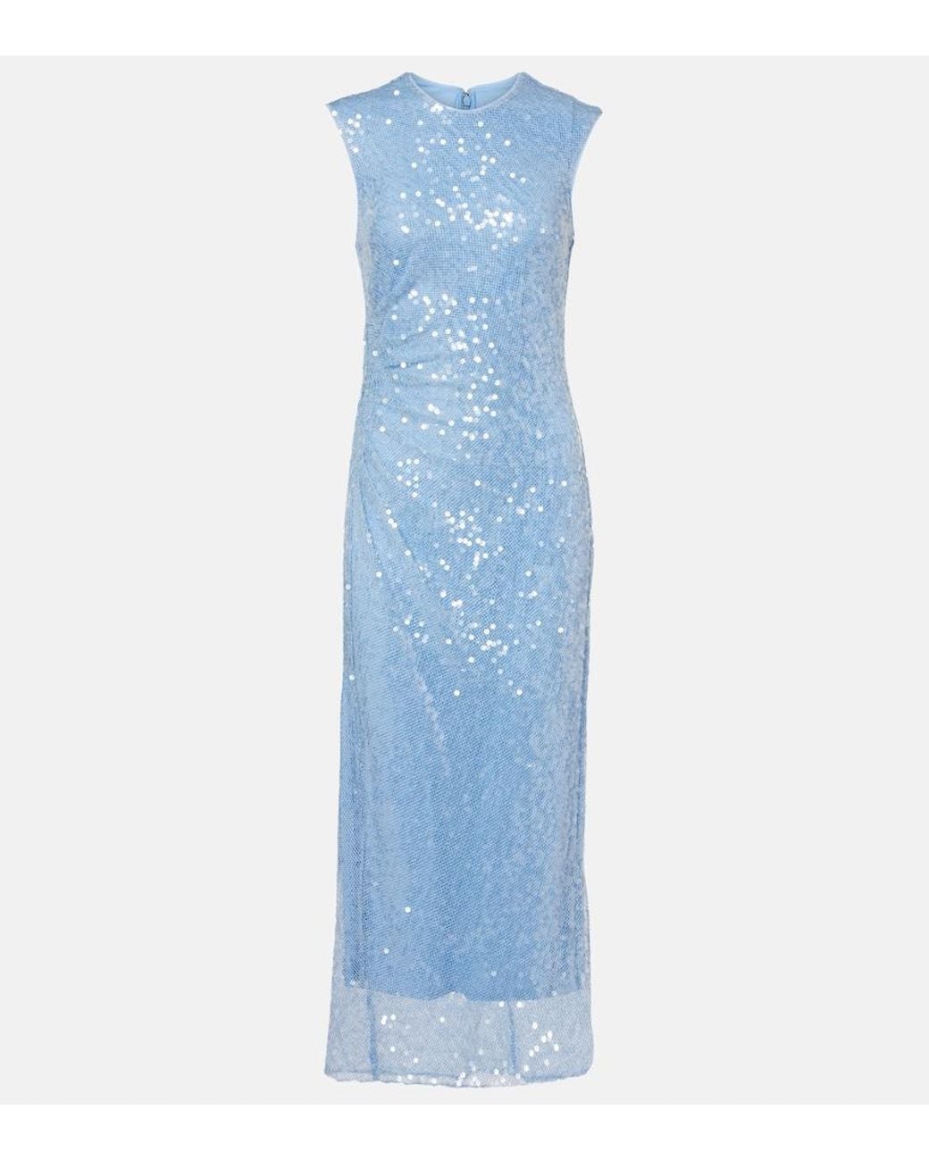 Veronica Beard Blue Kimberly Sequined Midi Dress