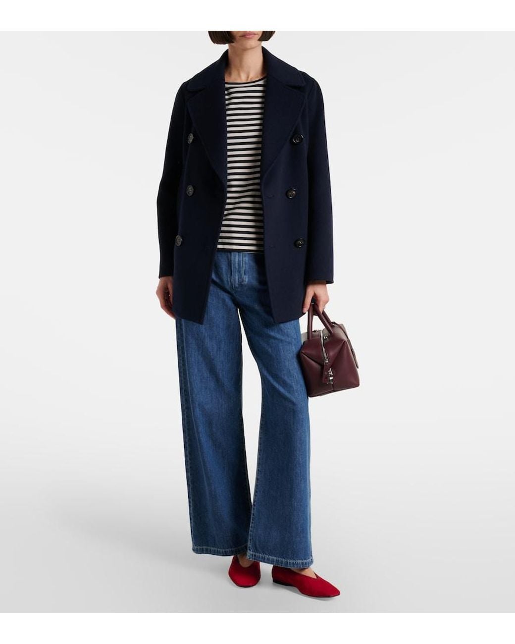 Max Mara Blue Zeus Wide-Leg Jeans