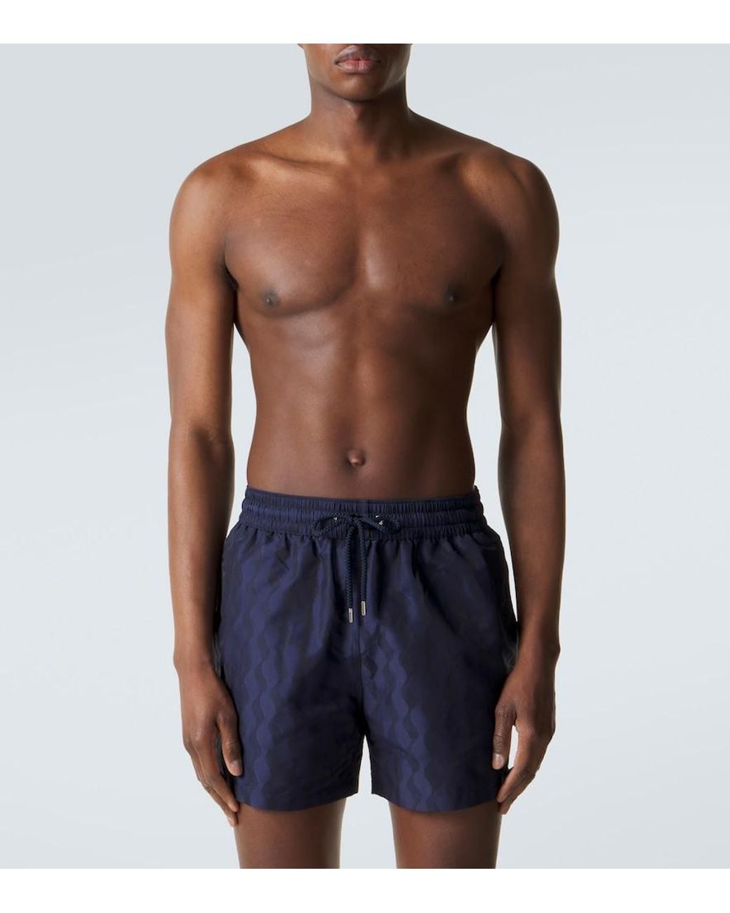 Frescobol Carioca Blue Rio Jacquard Swim Trunks for men