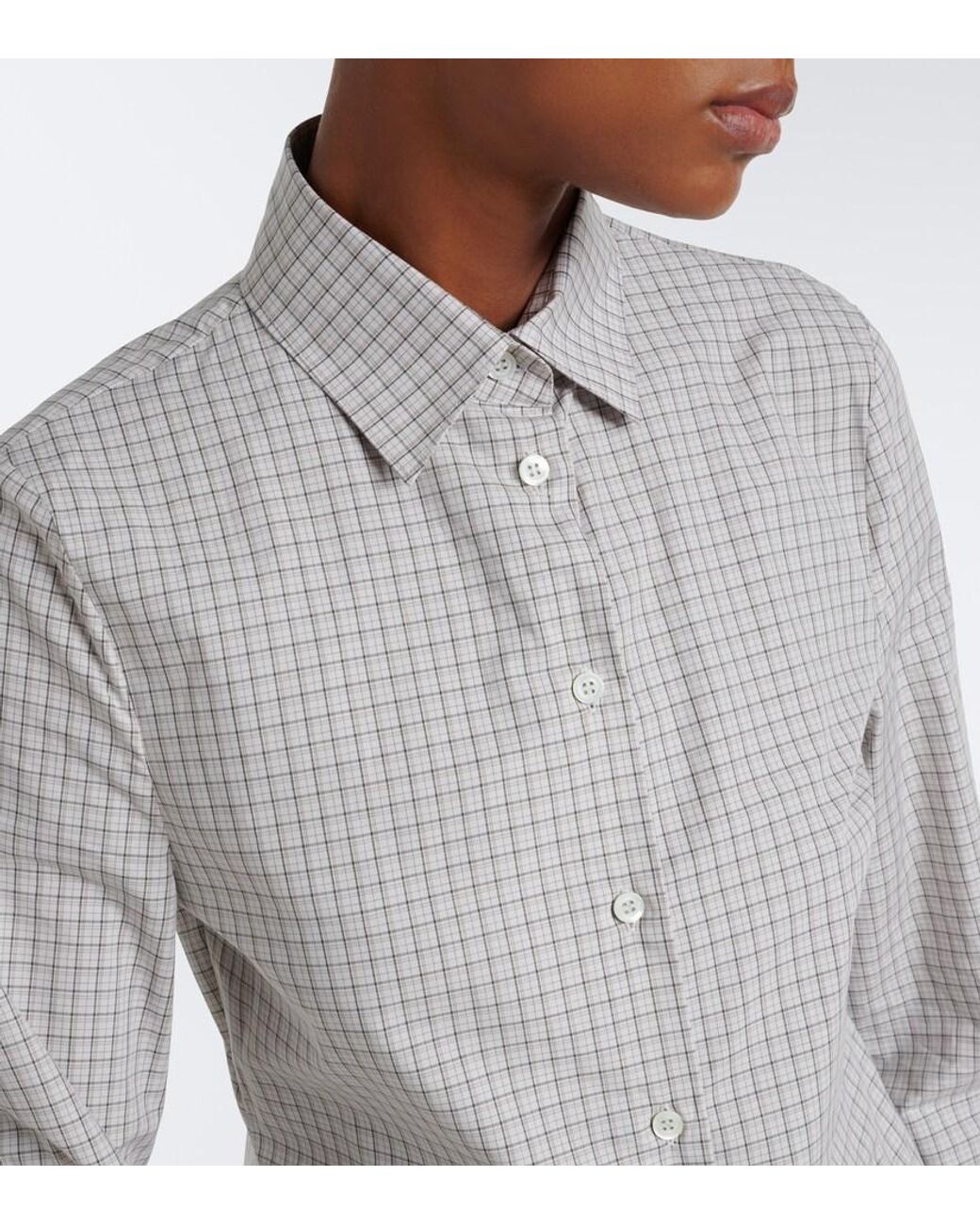 Maison Margiela Gray Checked Cotton Shirt