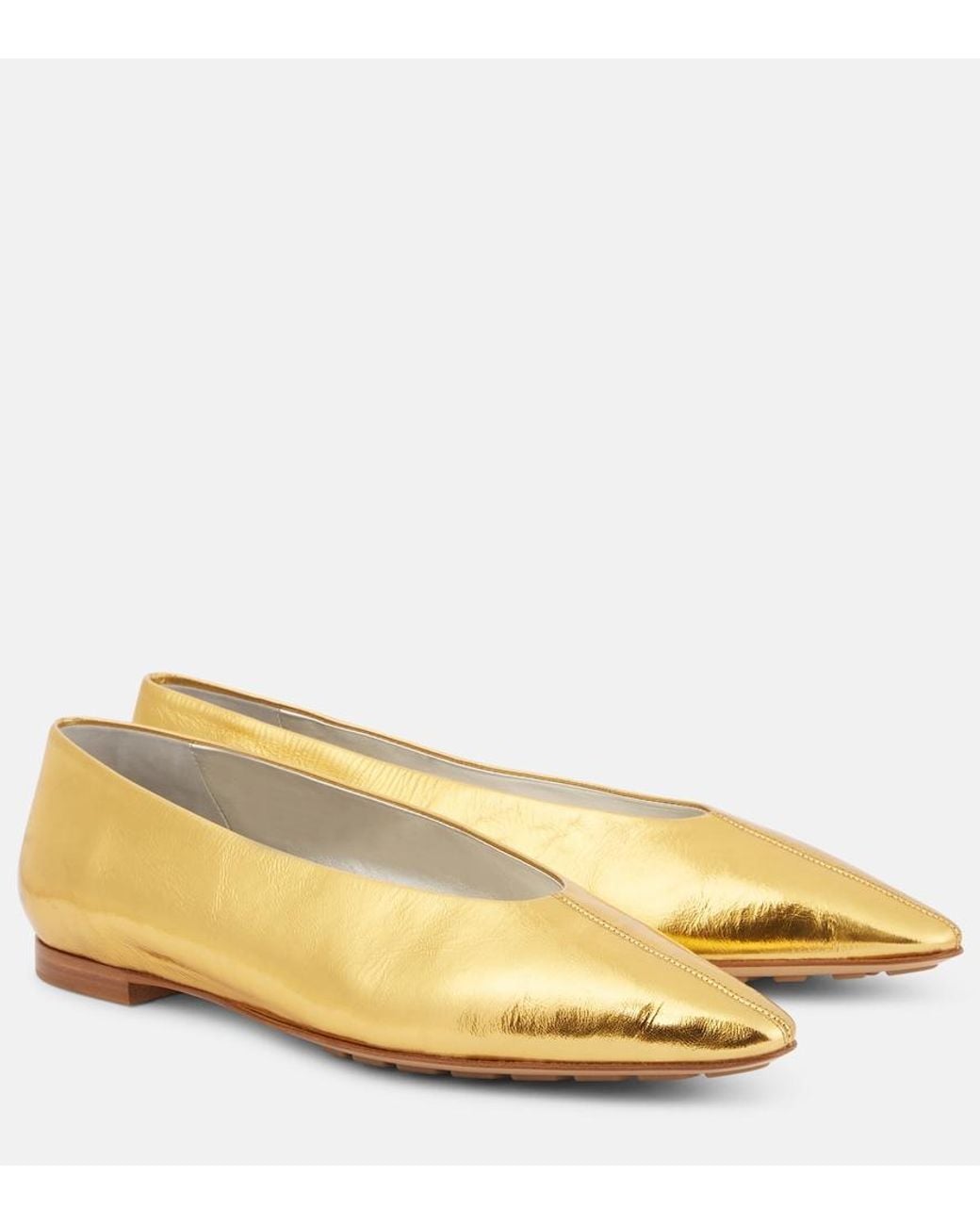 Bottega Veneta Yellow Ballet Flat