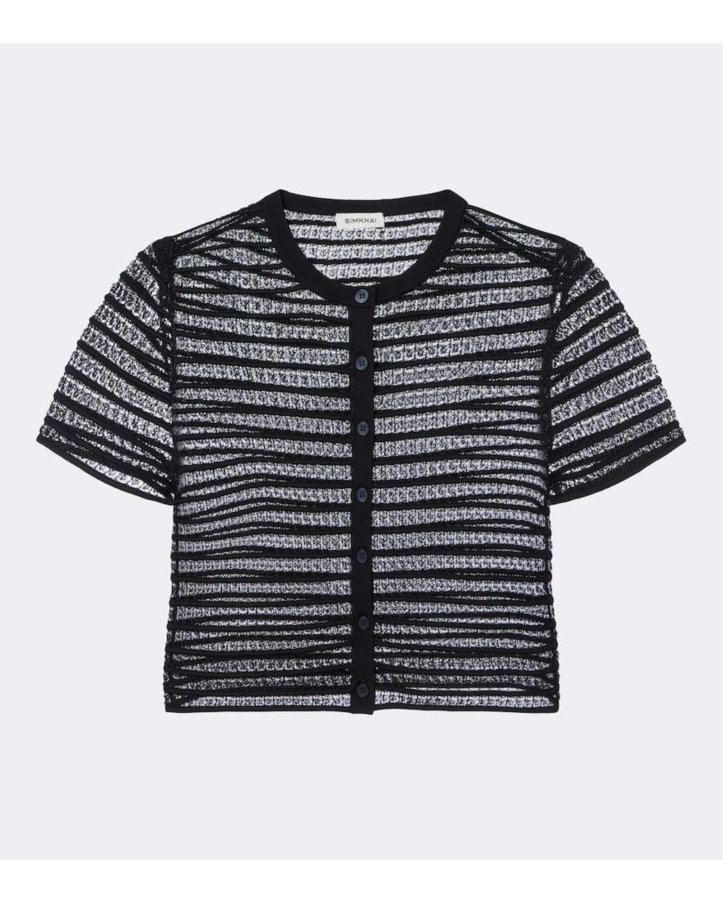 Jonathan Simkhai Black Holli Lace Cardigan