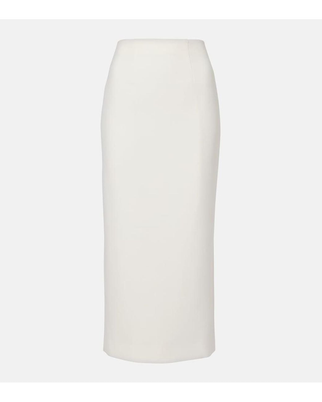 Roland Mouret White Crepe Pencil Skirt