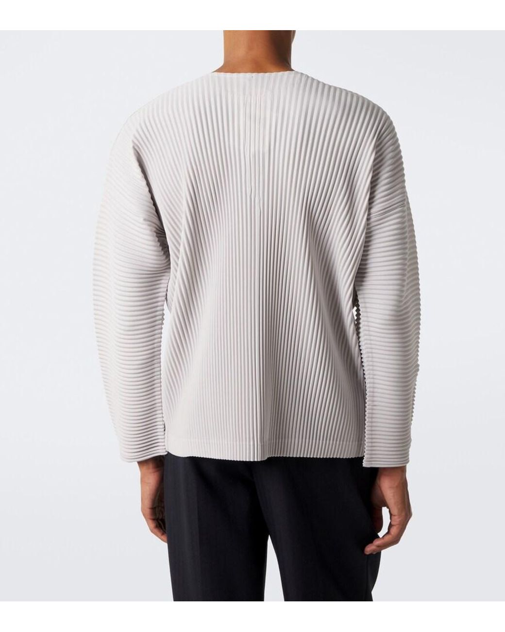 Homme Plissé Issey Miyake Gray Monthly Colors: September Pleated Henley Shirt for men