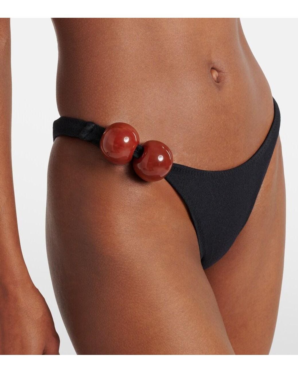 SAME Black Marble Bikini Bottoms