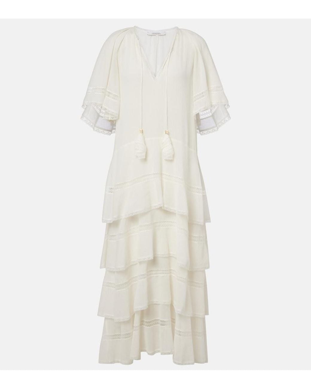 Dorothee Schumacher White Dreamful Cotton And Silk Midi Dress