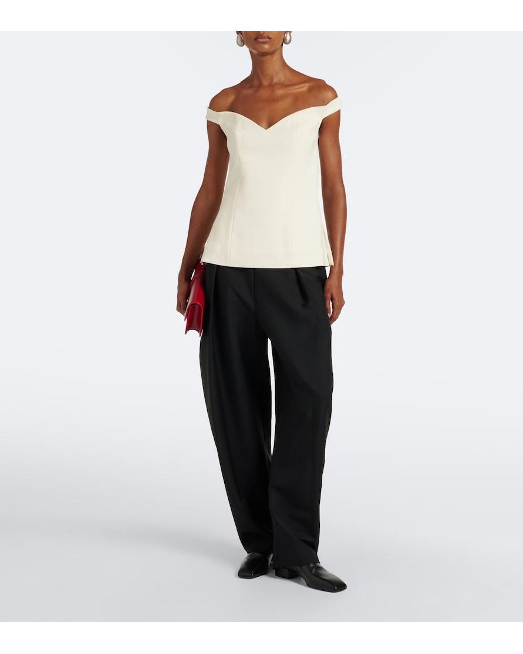 Rohe White Off-Shoulder Top