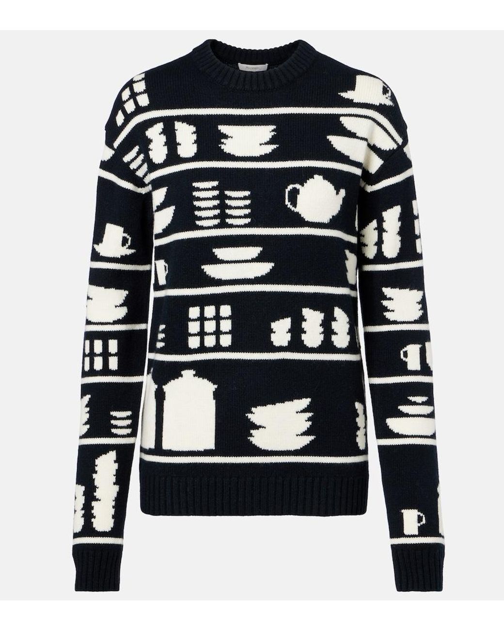 J.W. Anderson Black Jacquard Wool Sweater