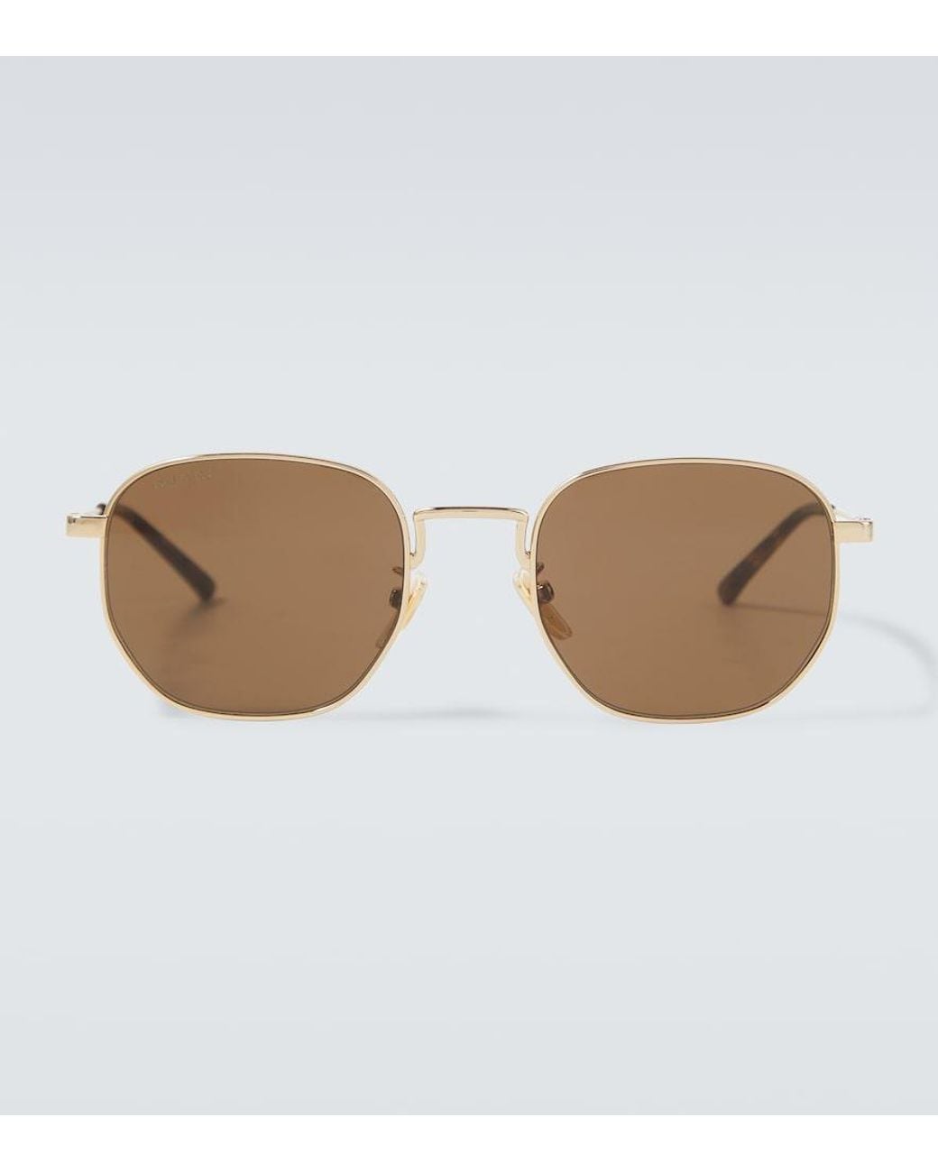 Gucci Brown Round Sunglasses for men