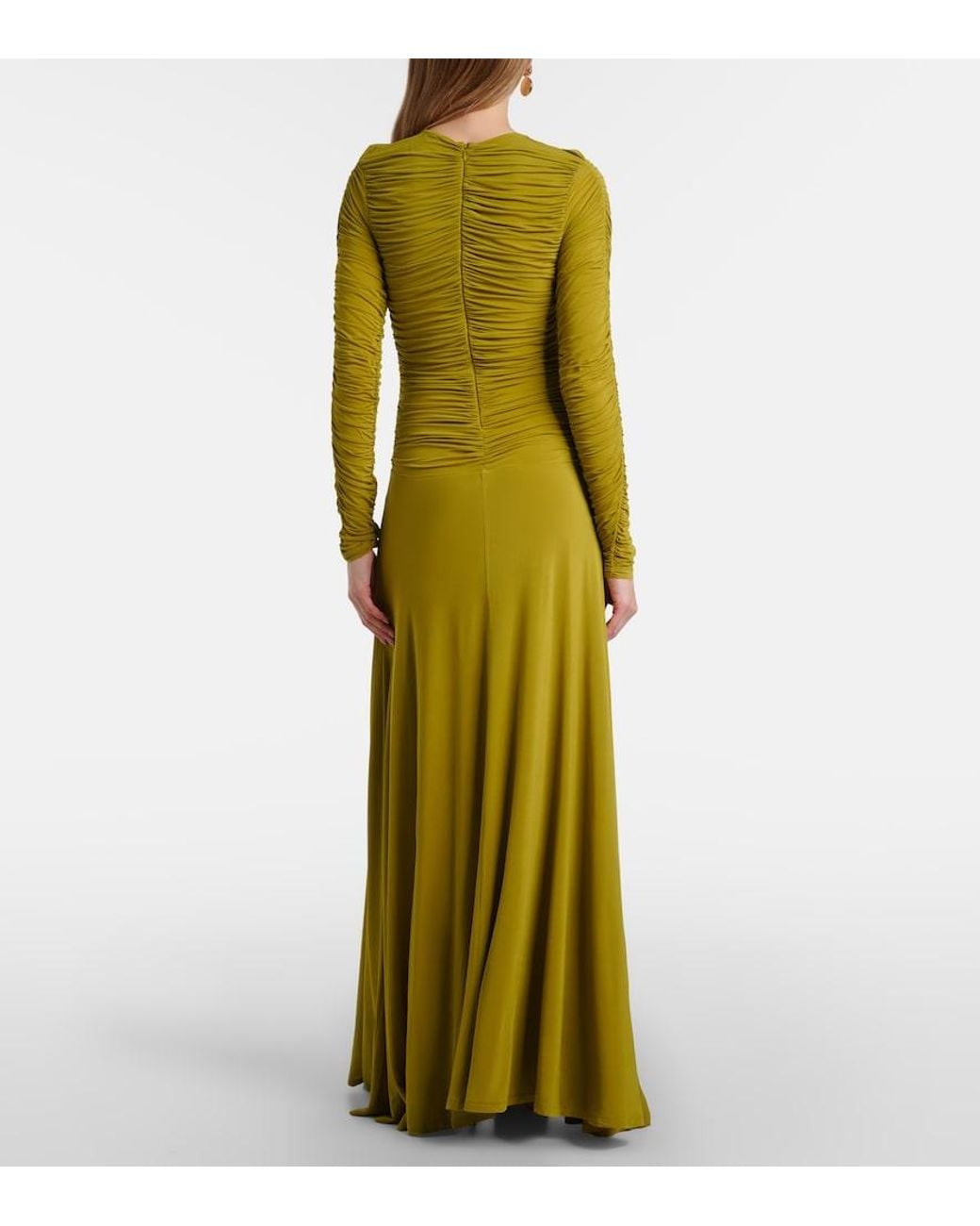 TOVE Green Eira Gathered Maxi Dress