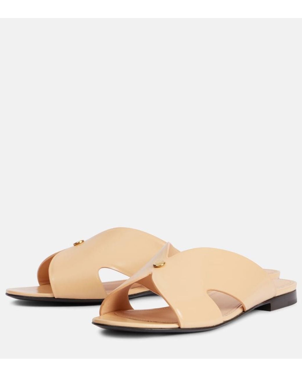 Loro Piana Natural Sandalen Vera Aus Leder